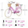Steel Frame,Multiple Colors, for 10+Years Old Girls Bike,24 inch wheel