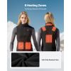 Heated Vest, Women Electric Heating Vest with 16000 mAh Battery Pack, 6 Heating Zones Lightweight Rechargeable Winter-Vest with 3 Levels
