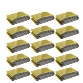 Human Body Hypothermia Lifesaving Emergency Blanket In Outdoor Field (Option: Gold 15pcs-130X210cm)