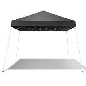 8x8ft Pop-Up Canopy Tent, Outdoor Tent Canopy Foldable Portable Canopies For Camping, Patio, Easy Up Gazebo Canopy With Carry Bag Slant Legs, Dar (Option: Defaulttitle)