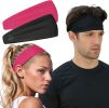 Sweat Band Workout Headbands for Women and Men - Sweatbands for Men - Moisture Wicking Sports Sweat Bands Headbands for Women, Running,Cycling,Yoga