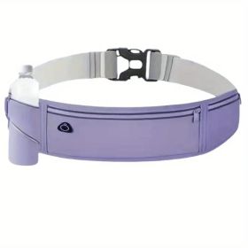 Invisible Reflective Waist Pack – Hands-Free Nylon Fanny Pack for Hiking, Gym & Dog Walking (Secure Zipper Design) (Color: grey)
