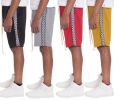 Weiv Mens Checkered Stripe Track Shorts